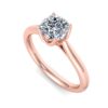 rose - solitaire engagement ring with 14k rose gold metal and cushion shape diamond rose - solitaire engagement ring with 14k rose gold metal and cushion shape diamond