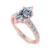 blair - side stone engagement ring with 14k rose gold metal and marquise shape diamond blair - side stone engagement ring with 14k rose gold metal and marquise shape diamond