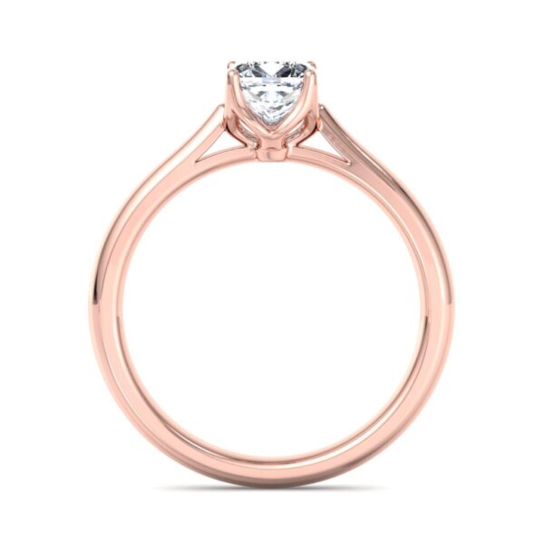 rose - solitaire engagement ring with 14k rose gold metal and cushion shape diamond rose - solitaire engagement ring with 14k rose gold metal and cushion shape diamond