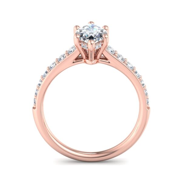 blair - side stone engagement ring with 14k rose gold metal and marquise shape diamond blair - side stone engagement ring with 14k rose gold metal and marquise shape diamond