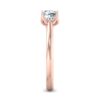 rose - solitaire engagement ring with 14k rose gold metal and cushion shape diamond rose - solitaire engagement ring with 14k rose gold metal and cushion shape diamond