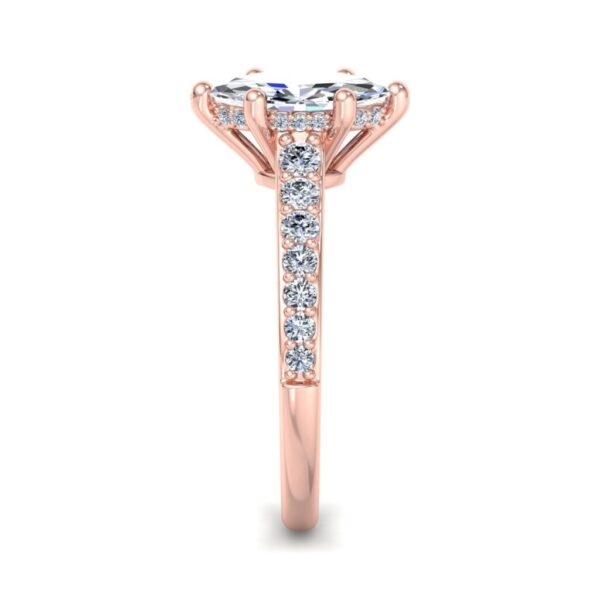 blair - side stone engagement ring with 14k rose gold metal and marquise shape diamond blair - side stone engagement ring with 14k rose gold metal and marquise shape diamond