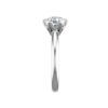lily - engagement ring with 18k white gold metal and round shape diamond