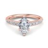 blair - side stone engagement ring with 14k rose gold metal and marquise shape diamond blair - side stone engagement ring with 14k rose gold metal and marquise shape diamond