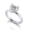 rena - engagement ring with platinum metal and heart shape diamond