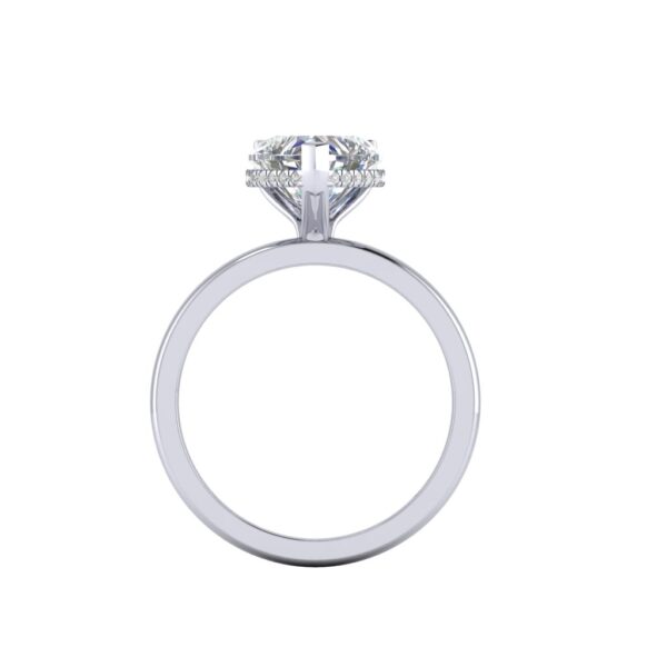 rena - engagement ring with platinum metal and heart shape diamond