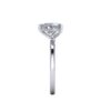 rena - engagement ring with platinum metal and heart shape diamond