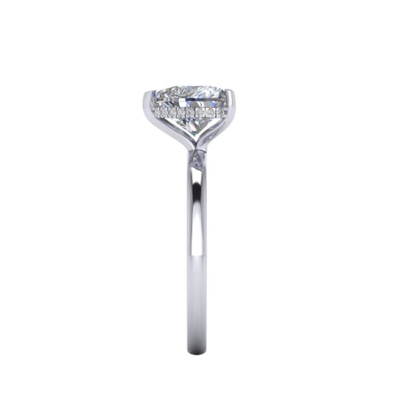 rena - engagement ring with platinum metal and heart shape diamond
