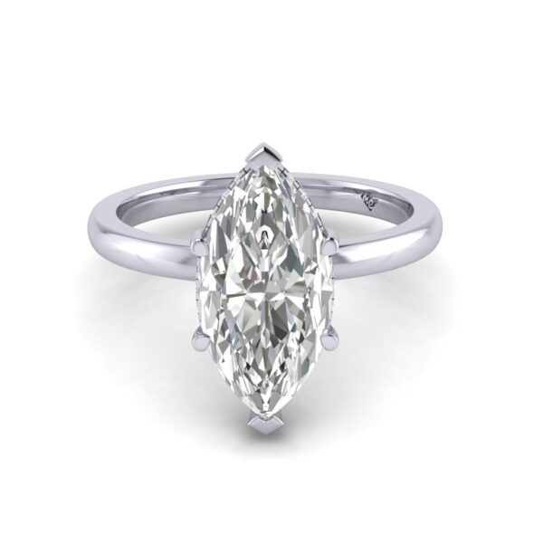sadie - engagement ring with platinum metal and marquise shape diamond