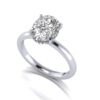 nora - engagement ring with platinum metal and oval shape diamond