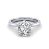nora - engagement ring with platinum metal and oval shape diamond