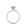 nora - engagement ring with platinum metal and oval shape diamond