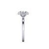 nora - engagement ring with platinum metal and oval shape diamond