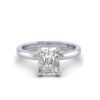 talia - engagement ring with platinum metal and radiant shape diamond