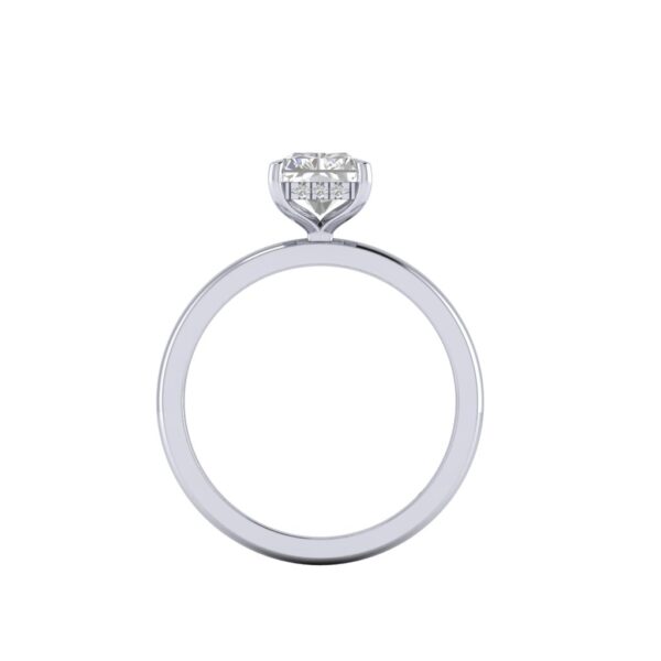 talia - engagement ring with platinum metal and radiant shape diamond