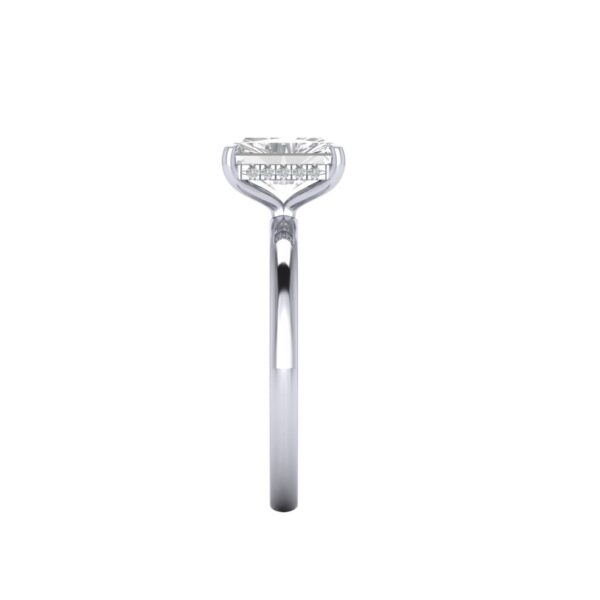 talia - engagement ring with platinum metal and radiant shape diamond