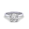 fiona - engagement ring with platinum metal and round shape diamond