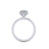 fiona - engagement ring with platinum metal and round shape diamond