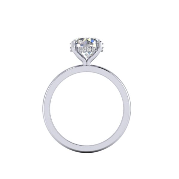 fiona - engagement ring with platinum metal and round shape diamond