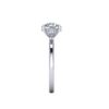 fiona - engagement ring with platinum metal and round shape diamond