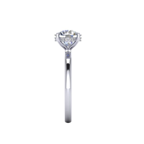 fiona - engagement ring with platinum metal and round shape diamond
