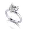 avery - engagement ring with platinum metal and heart shape diamond