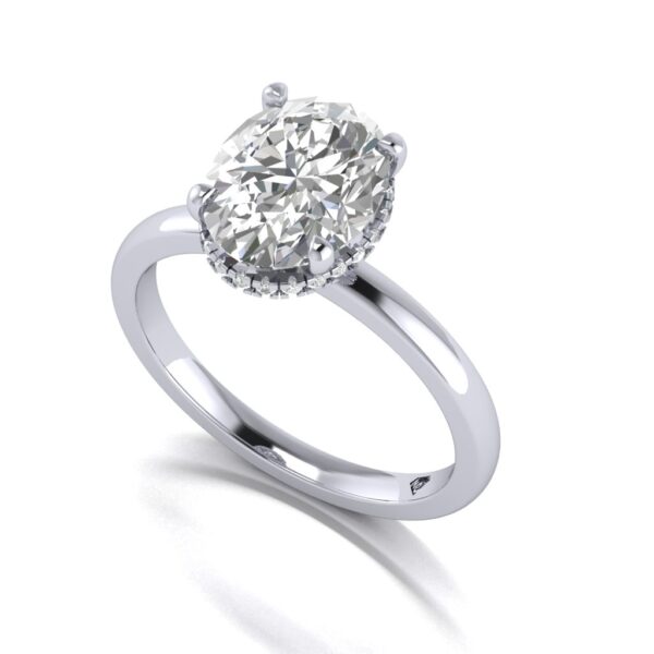 irena - engagement ring with platinum metal and oval shape diamond irena - engagement ring with platinum metal and oval shape diamond