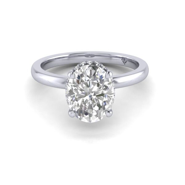 irena - engagement ring with platinum metal and oval shape diamond irena - engagement ring with platinum metal and oval shape diamond