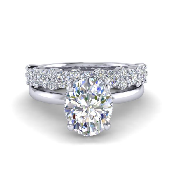 irena - engagement ring with platinum metal and oval shape diamond irena - engagement ring with platinum metal and oval shape diamond