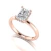 rhea - engagement ring with 14k rose gold metal and radiant shape diamond rhea - engagement ring with 14k rose gold metal and radiant shape diamond