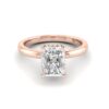 rhea - engagement ring with 14k rose gold metal and radiant shape diamond rhea - engagement ring with 14k rose gold metal and radiant shape diamond