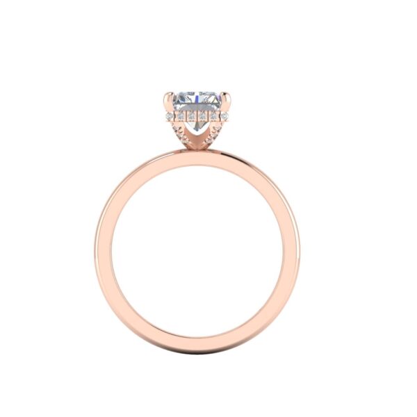rhea - engagement ring with 14k rose gold metal and radiant shape diamond rhea - engagement ring with 14k rose gold metal and radiant shape diamond