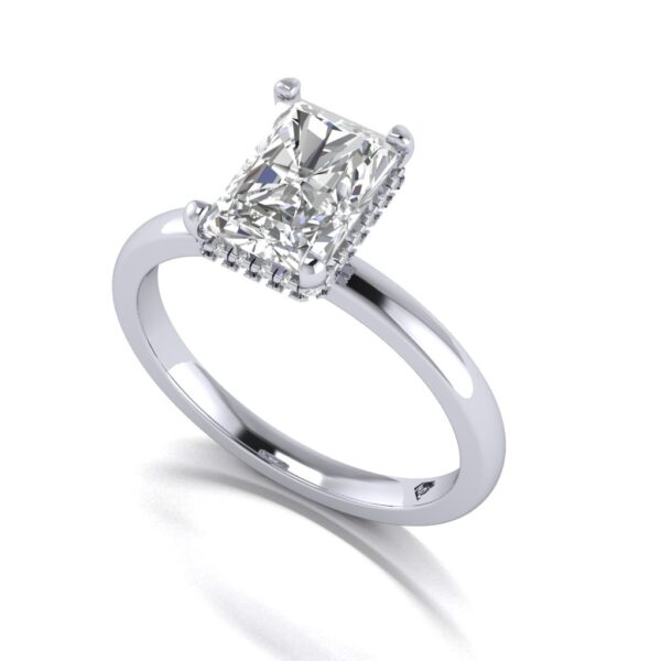 rhea - engagement ring with platinum metal and radiant shape diamond rhea - engagement ring with platinum metal and radiant shape diamond