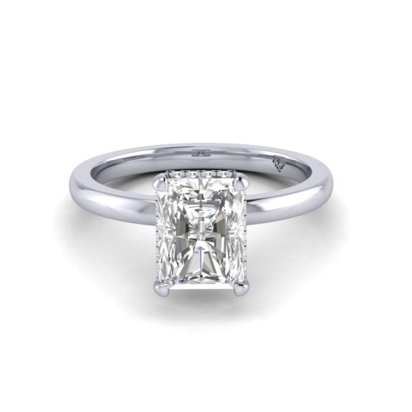 rhea - engagement ring with platinum metal and radiant shape diamond rhea - engagement ring with platinum metal and radiant shape diamond