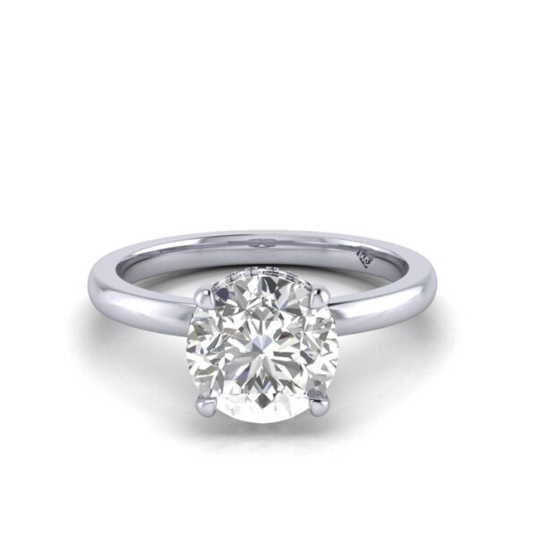 spensa - engagement ring with platinum metal and round shape diamond