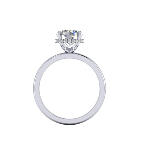 spensa - engagement ring with platinum metal and round shape diamond