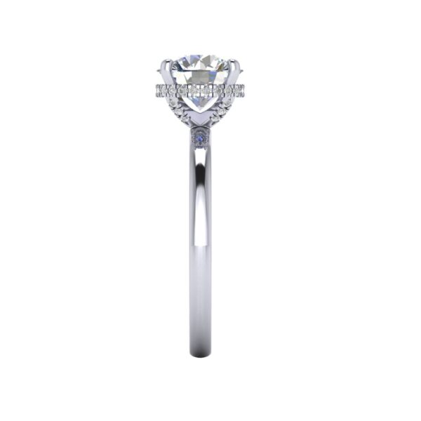 spensa - engagement ring with platinum metal and round shape diamond