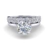spensa - engagement ring with platinum metal and round shape diamond
