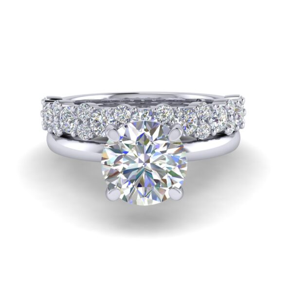spensa - engagement ring with platinum metal and round shape diamond