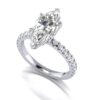 esme - engagement ring with platinum metal and marquise shape diamond