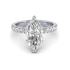 esme - engagement ring with platinum metal and marquise shape diamond