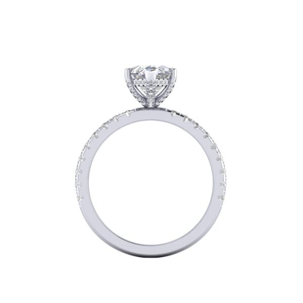 esme - engagement ring with platinum metal and marquise shape diamond