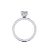 lacie - engagement ring with platinum metal and radiant shape diamond