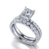 lacie - engagement ring with platinum metal and radiant shape diamond