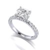 joyce - engagement ring with platinum metal and round shape diamond