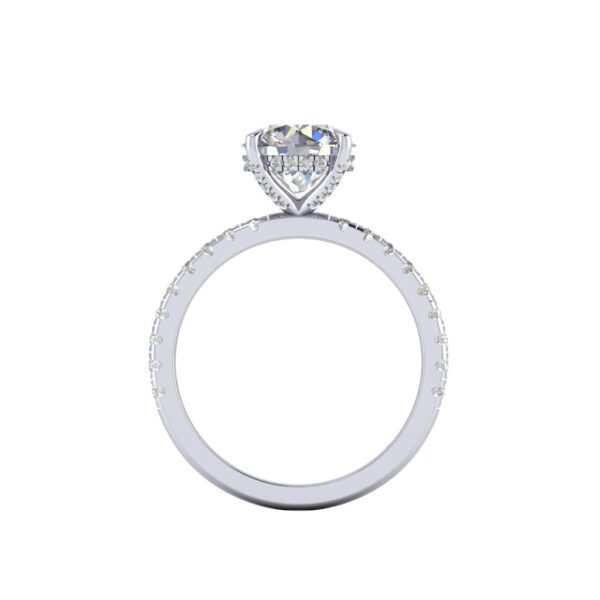 joyce - engagement ring with platinum metal and round shape diamond