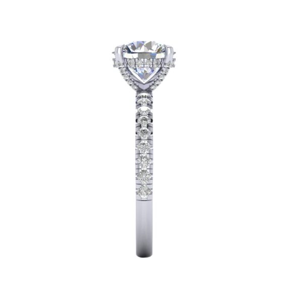 esme - engagement ring with platinum metal and marquise shape diamond