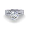 joyce - engagement ring with platinum metal and round shape diamond