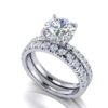 joyce - engagement ring with platinum metal and round shape diamond