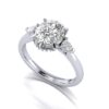 olivia - engagement ring with platinum metal and oval shape diamond